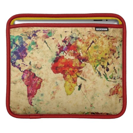 Vintage World Map Sleeve For Ipads