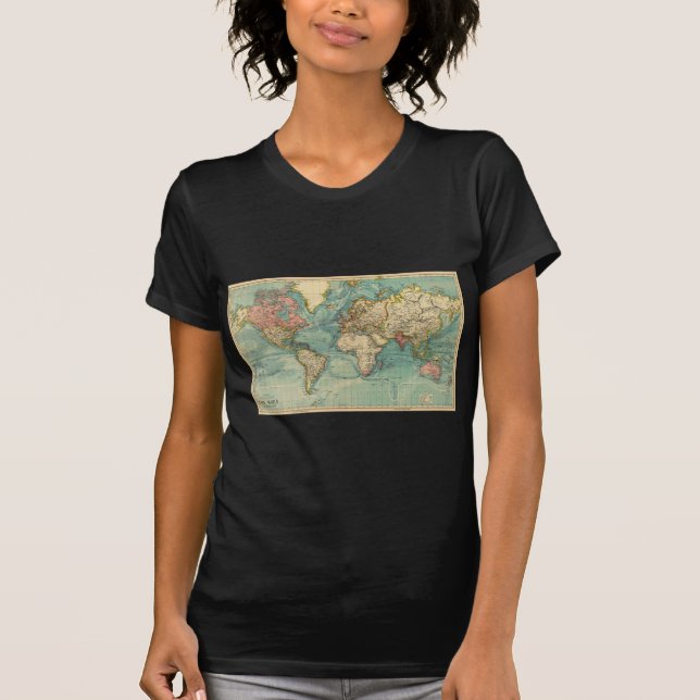 Vintage World Map T-Shirt (Front)