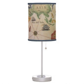 Vintage World Map Table Lamp (Left)
