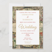 Vintage World Map Travel Theme Wedding Invitation (Front)
