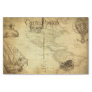 Vintage World Map Travel with Transport French Tissue Paper