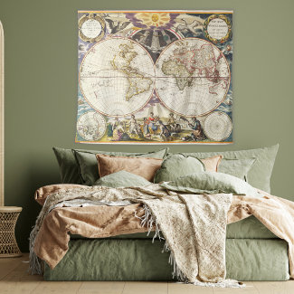 Vintage World Map Wall