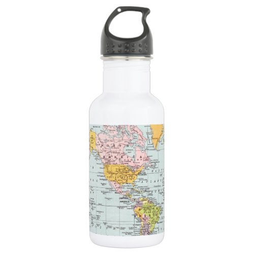 Vintage World Map Water Bottle