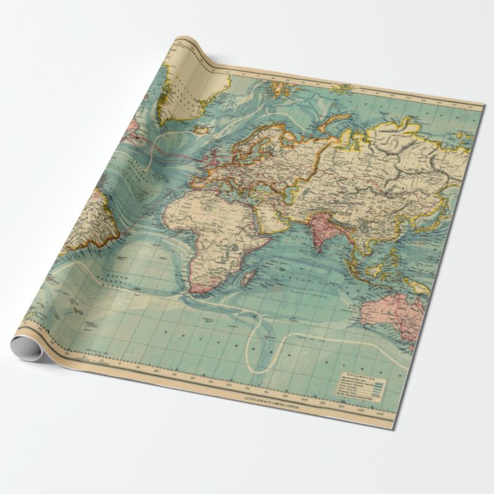 Vintage World Map Wrapping Paper Rd4e17baaa6264bb3a64448dbac474856 Zkehb 8byvr 704 