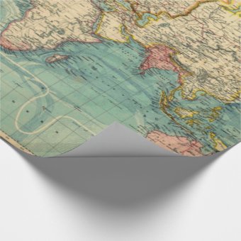 Vintage World Map Wrapping Paper | Zazzle