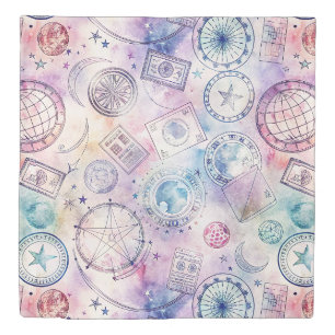 Vintage World Travel Stamp Pattern (4) Duvet Cover