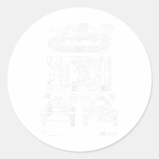 Panzer Window Sticker Vintage World War 2 German Tank Panzer 3 Ww2 Classic Round Sticker | Zazzle