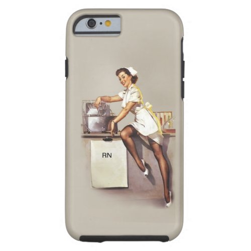 Vintage World War 2 PinUp Nurse Tough iPhone 6 Case