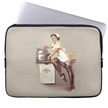 Vintage World War 2 Pinup Nurse Laptop Sleeve by Medical_Art at Zazzle