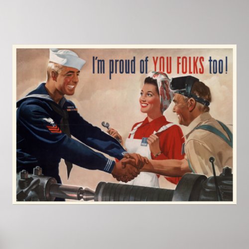 Vintage World War 2 Poster