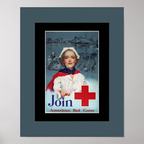 Vintage World War 2 Red Cross Nurse Poster