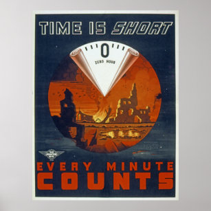 Vintage World War 2 -Zero Hour Poster