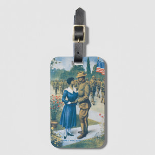 Vintage World War I Colored Man Is No Slacker Luggage Tag