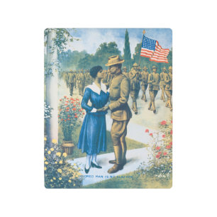 Vintage World War I Colored Man Is No Slacker Metal Print