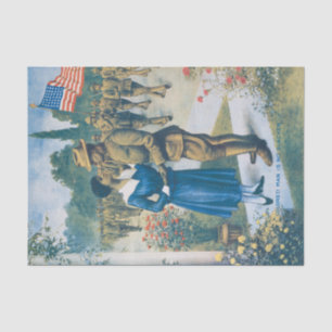 Vintage World War I Colored Man Is No Slacker  Tissue Paper