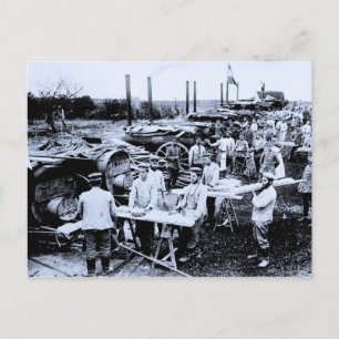Vintage World War I photo German bakery near Ypres Postcard