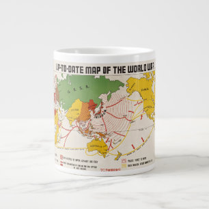 Vintage World War II Map Giant Coffee Mug