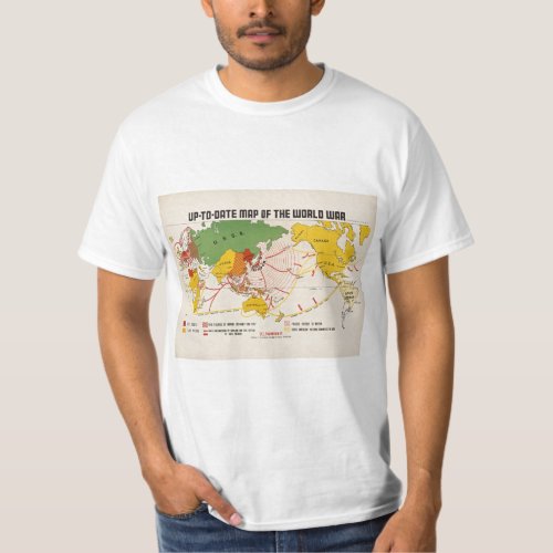 Vintage World War II Map T_Shirt