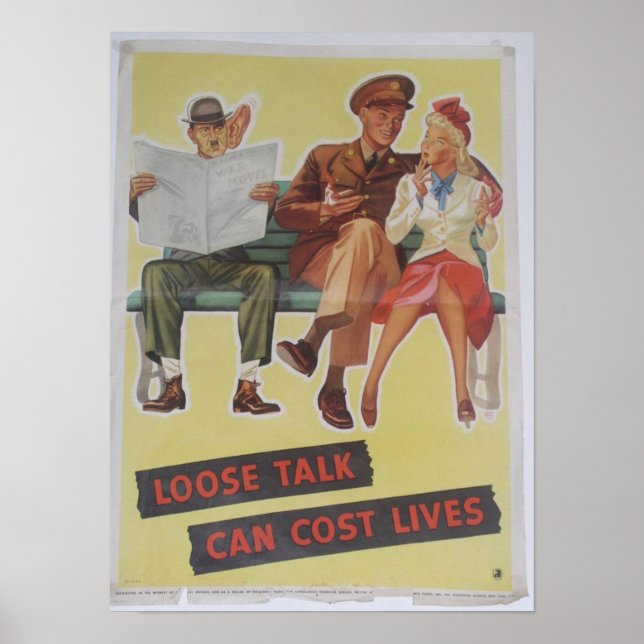 Vintage World War II poster. Poster (Front)