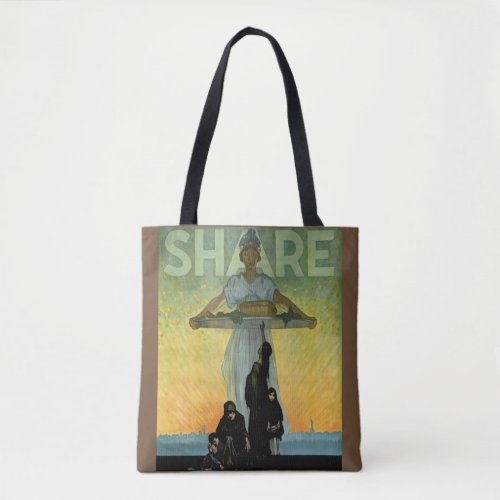 Vintage World War Share Poster Tote Bag