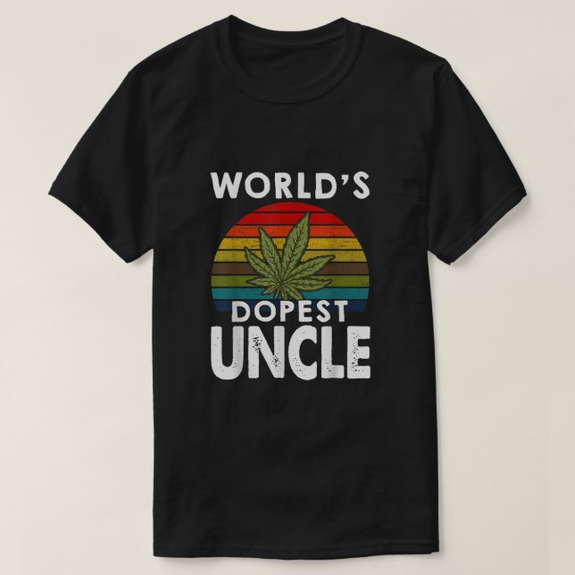 Vintage Worlds Dopest Uncle Weed  T-Shirt (Design Front)