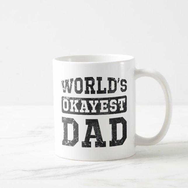 Vintage World's Okayest Dad Classic Mug (Right)