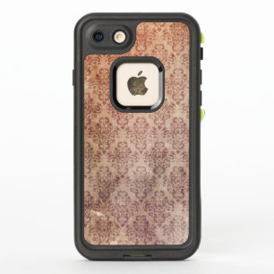 Vintage Worn and Stained Floral Wallpaper