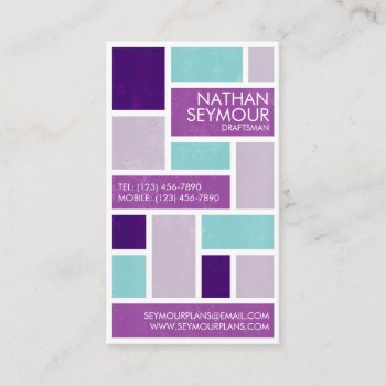 Vintage Worn Block Pattern - Style 2 Business Card by fireflidesigns at Zazzle
