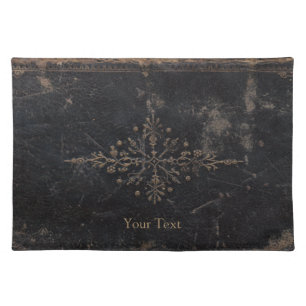 Vintage Worn Leather Book Placemat