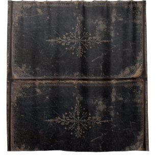 Vintage Worn Leather Book Shower Curtain