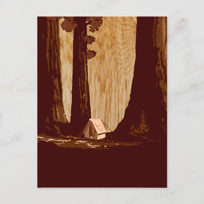 Sequoia National Park WPA Style Art Postcard New 