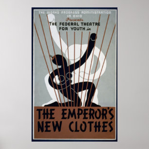 Vintage WPA - Emperor's New Clothes Art Poster