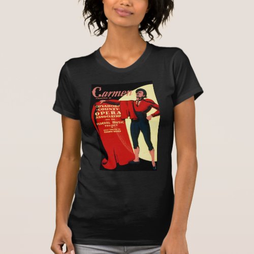 Vintage WPA Federal Music Project Opera Carmen T_Shirt