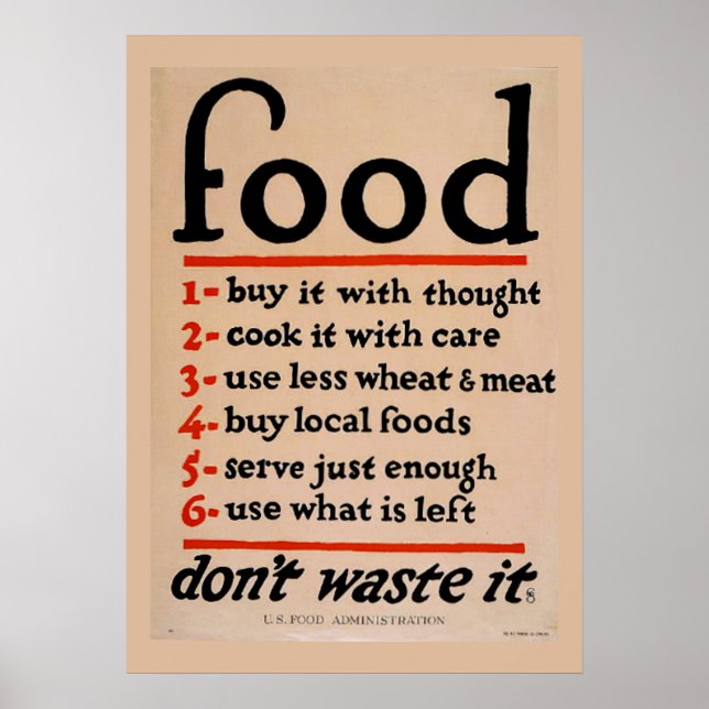 Vintage WPA Food, Kitchen Dining Poster (Front)