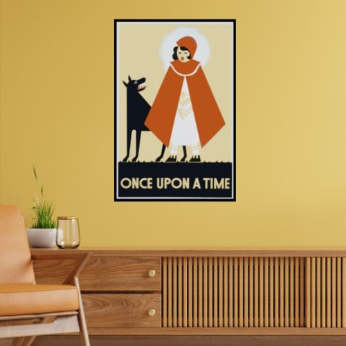 Vintage WPA Little Red Riding Hood Poster