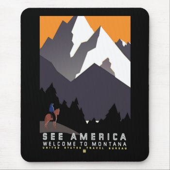 "vintage Wpa Montana Poster" Mouse Pad by PrimeVintage at Zazzle