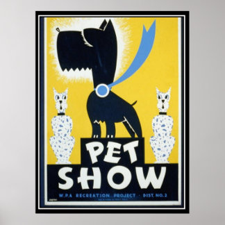 Vintage WPA Poster Pet Show Print