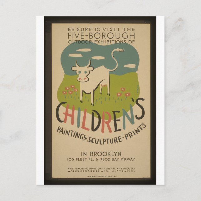 Vintage WPA Poster - Retro to 1941 Postcard (Front)