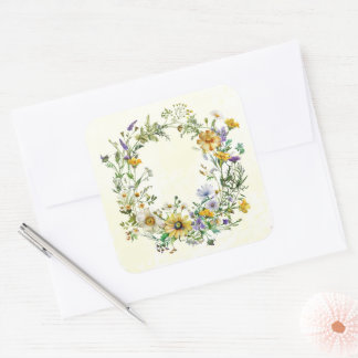 Vintage Wreath Labels for Professional Packaging