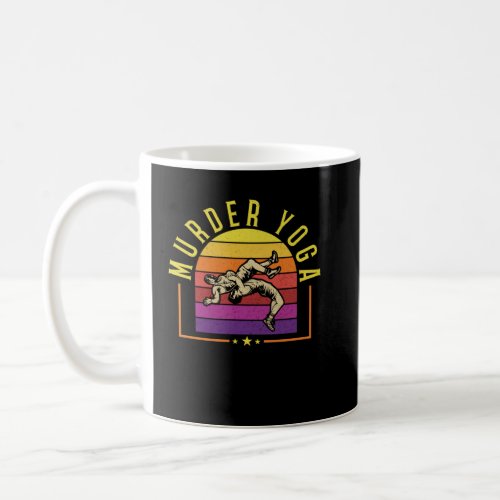 Vintage Wrestling Murder Yoga Whistler Humor  Coffee Mug