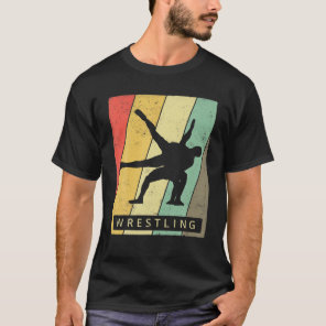 Vintage Wrestling Sport Retro Poster T-Shirt