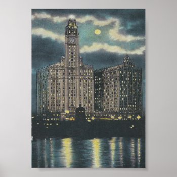 Vintage Wrigley Building Chicago Poster by thedustyattic at Zazzle