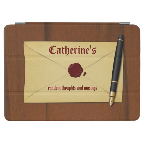 Vintage Writer Author Elegant Classy Caligraphy iPad Air Cover