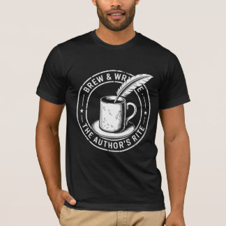 Vintage Writer Coffee The Authors Rite Journaling T-Shirt