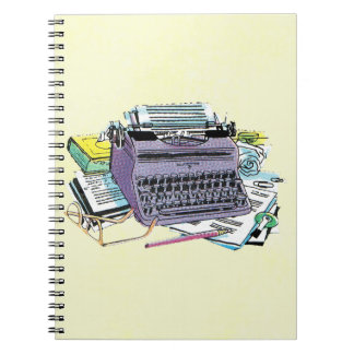 Vintage Writer’s Tools Typewriter Paper Pencil Notebook