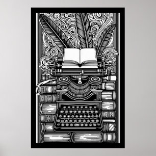 Vintage Writer's Theme 3 Color Me Poster