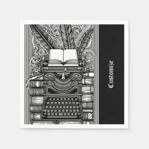 Vintage Writer's Theme 3 Napkins