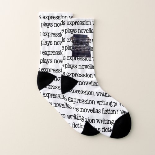 Vintage Writers Typewriter Socks