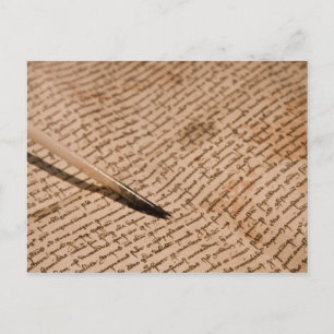 Vintage writing postcard