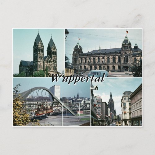 Vintage Wuppertal Photo Collage Postcard